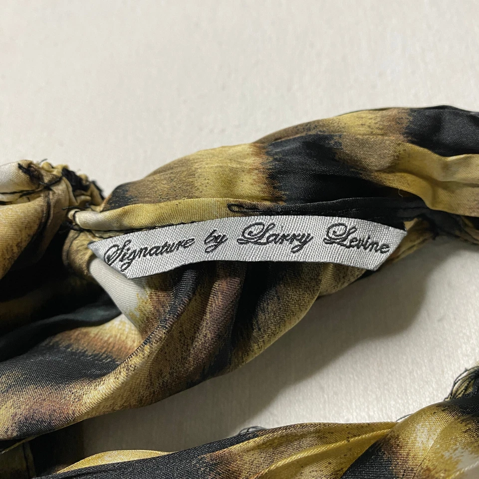 Top Signature By Larry Levine para mujer talla L negro marrón sin mangas cuello redondo Foto 3 de 4