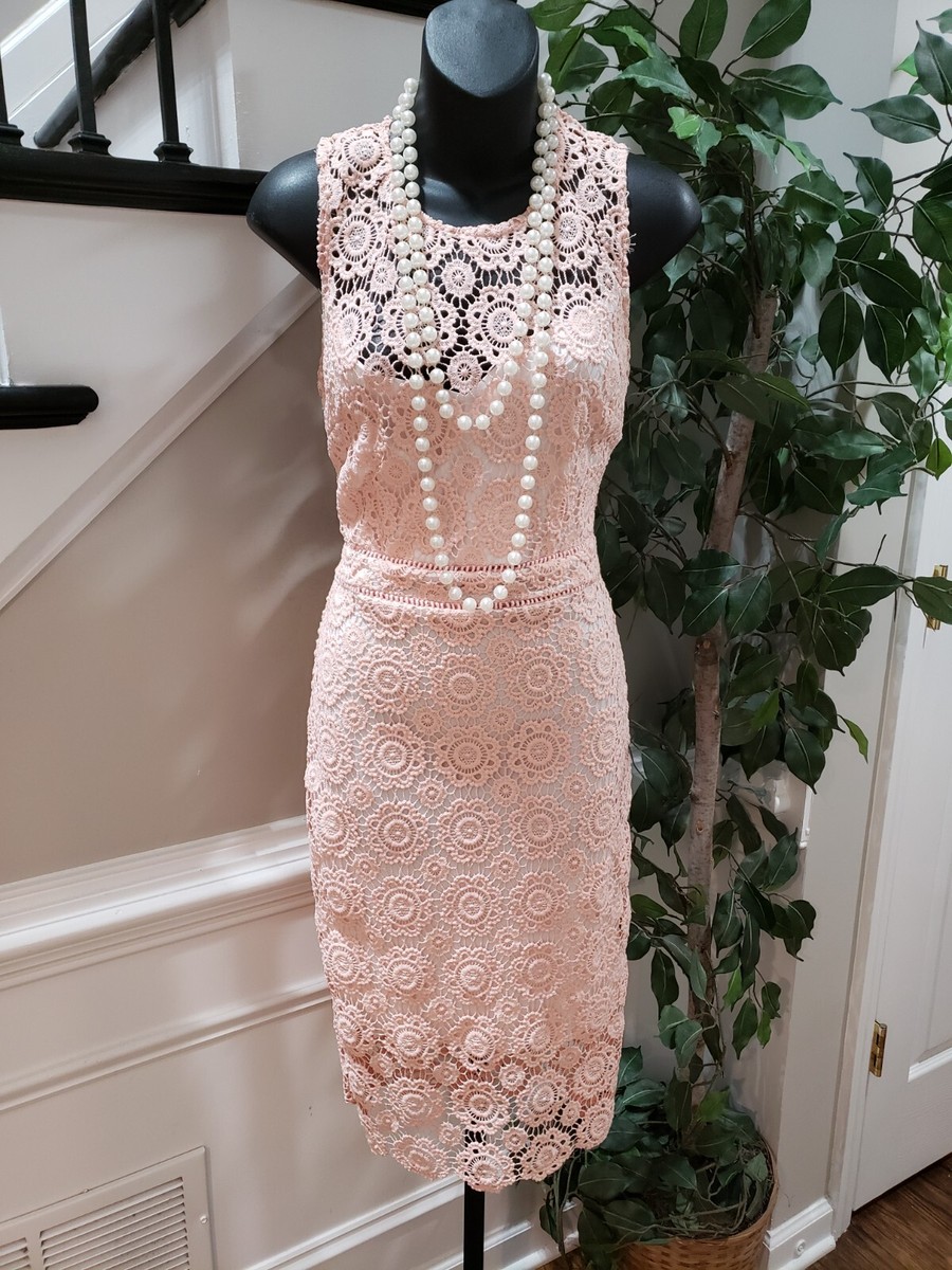 ワンピース amour embroidered dress Premier Amour Women's Pink Embroidered Floral Back Zip Lined