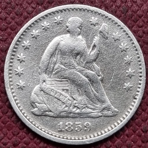 1859 O Seated Liberty Half Dime 5c Better Grade VF - XF Details #84892