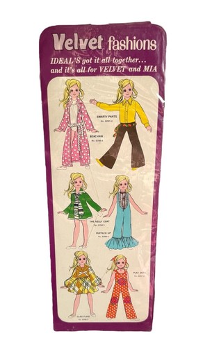VTG Glad Plaid Dress Outfit Velvet Fashions Ideal Doll Clothes Crissy Mia 8096-0 - Picture 7 of 11