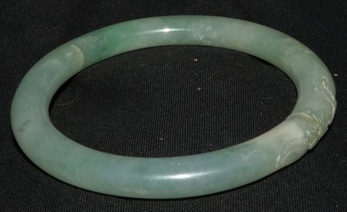 Bracciale Vintage Cinese Verde Screziato Giadeite Giada Motivo Fiore (LeS)B62 - Foto 5 di 12