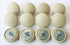 12 Wire Eye Upholstery Buttons Sand Vinyl Choice Of Sizes 22 30 36 45