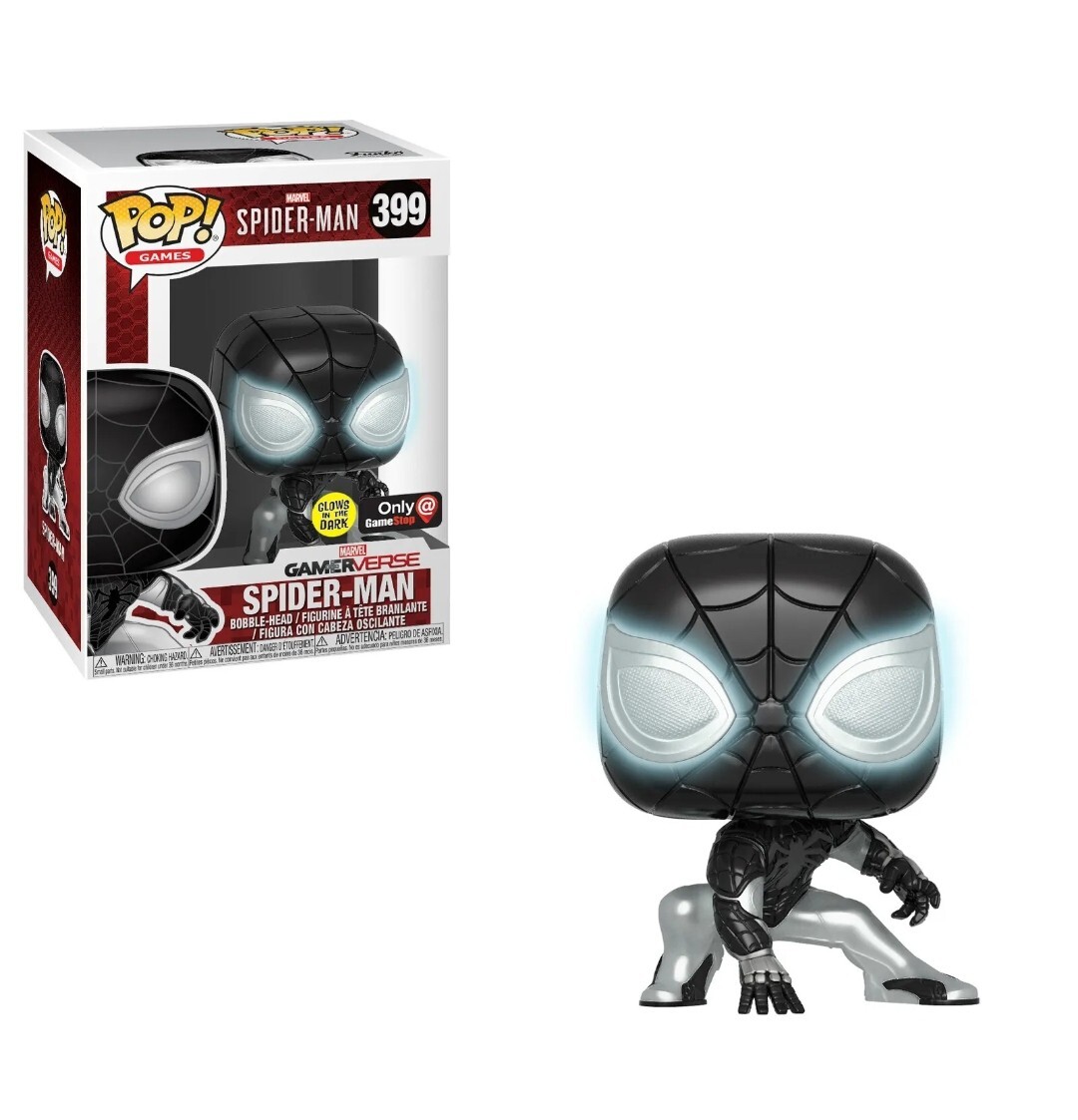 Funko Pop! Marvel Spider-Man Gamestop Exclusivo #399 O #775-Brilla En La Oscuridad