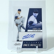 Jalen Beeks 2019 Panini Absolute Rookie Autographs #ARA-JB Tampa Bay Rays