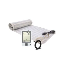 Tile QWARMKITGDF Radiant Floor Heating Starter Kit Mat w/Programmable Thermos...