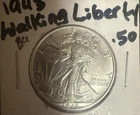 1943 Uncirculated Liberty Walking Half Dollar