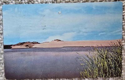Postcard Fresh Water Lake and Dunes at Cape Cod, Massachusetts MA Posted 1968