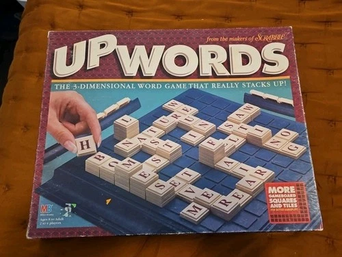 Vintage 1997 Milton Bradley UPWORDS 3-Dimensional Word Game Very Good Condition