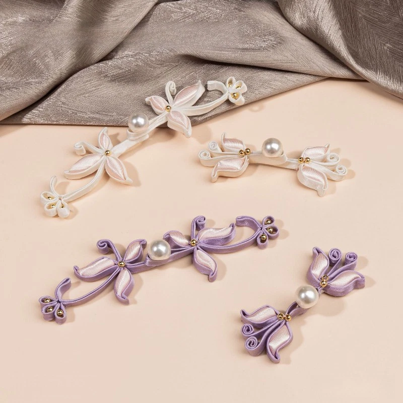 5x Chinese Traditional Qipao Button Sew Flower Button for Hanfu Cheongsam Ethnic - Image 3 of 4