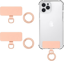 2Pcs Phone Tether Tab, Stainless Steel Phone Lanyard Pads Cellphone Replacement