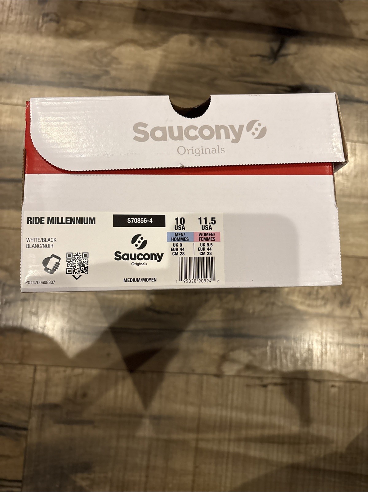 Saucony Ride Millennium Men's White/Black Running Shoes thumbnail 5