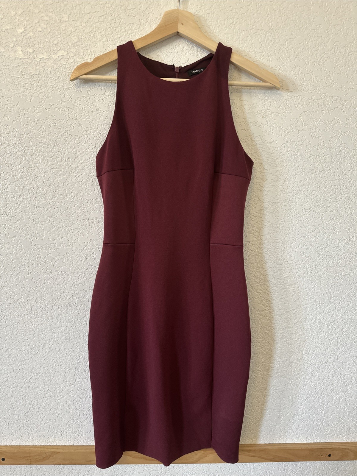 Mango Suits Women’s S Burgundy Pencil Dress