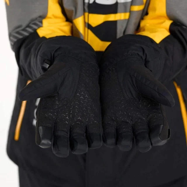 Ski-Doo Mens X-Team Nylon Snowmobile Gloves Water/Windproof, Charcoal Grey Foto 4 de 4