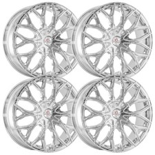 Set-4 Cavallo Clv-37 20x8.5 6x1356x139.7 20mm Nano Chrome Wheels Rims 20 Inch