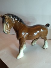 Vintage SYLVAC Shire Horse In Brown,  18cm long and 17cm high