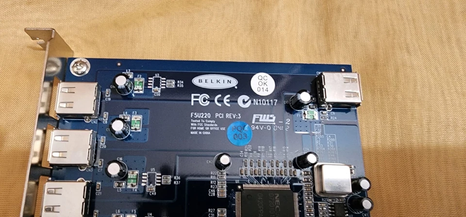 USB 2.0 PCI Interface Card 5 Port Belkin F5U220 REV 3 - Image 3 of 4