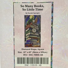 Diamond Art Club DIY Diamond Art Kit So Many Books So Little Time DAC-1084S-AB