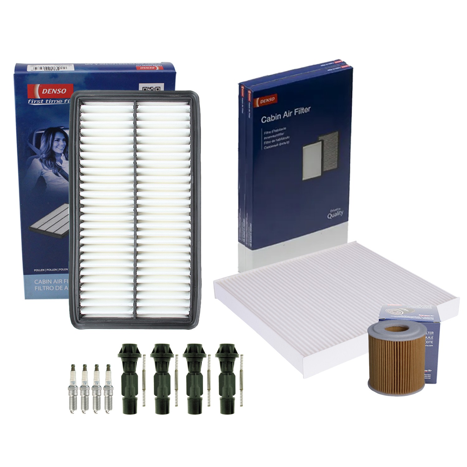 Denso Tune Up Kit NGK 4 Spark Plugs  Boots Kit for Mazda 6 2.3L L4 Naturally