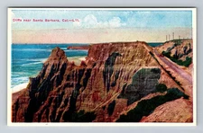 Santa Barbara CA-California Cliffs Vintage Postcard Standard Souvenir Postal PC