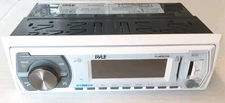 Pyle Marine Bluetooth Stereo Radio Only - 12v Single DIN PLMRB29W (White) USED 