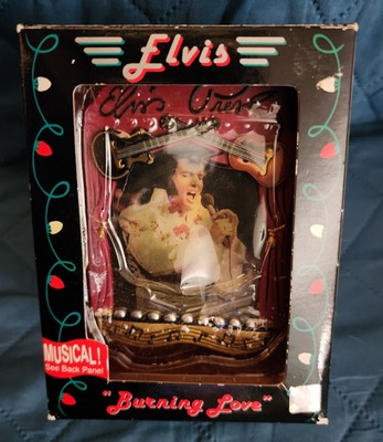  2003 AMERICAN GREETINGS ELVIS PRESLEY MUSICAL HOLOGRAPHIC CHRISTMAS ORNAMENT