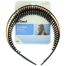 Scunci 2 Count Pack of 1 , Effortless Beauty Headbands 2 