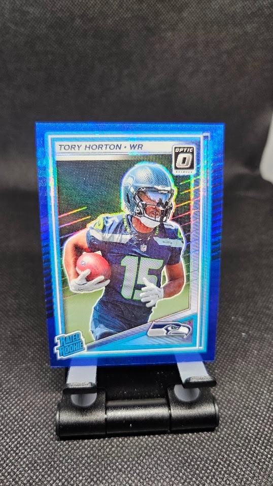 2025 Donruss Optic #295 Tory Horton Blue Hyper Rookie RC Seattle Seahawks