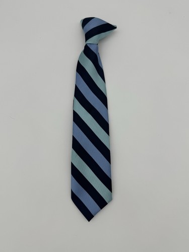 Boys Children’s blue Striped clip on neck tie Blue Dressy Formal Outfit Kids