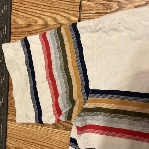 Vintage Pelle Pelle Multicolor Striped Button Polo Shirt Sleeve Men's Size 3XL - Picture 7 of 9