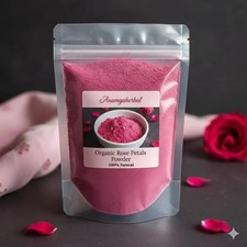 Masque facial bio de pétales de rose séchés en poudre pur sans charges de...