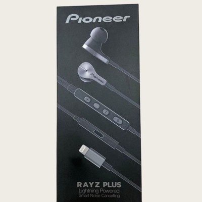 Pioneer Rayz Plus SE-LTC5R-T Lightning-PoweredEarphone Silver Noise Canceling tm
