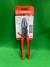 Crescent 9" Lineman's Compound Action Dual Material Pliers - 9-Inch, Red NEW (e8