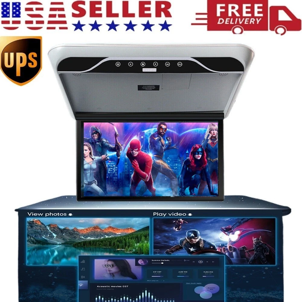 【中古】「非常に良い」Absolute DFL-1100IRB 11-Inch Flip Down Monitor with DVD Player,Wireless Game Control SD/USB Ready (Black) by Absolute Amazon | Absolute DFL-1100IRB 11-Inch Flip Down Monitor with DVD