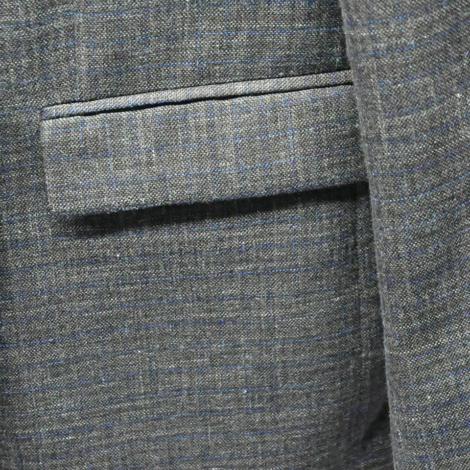 Ralph Lauren 46R Brown Plaid Wool Silk Linen 2 Btn Blazer Sport Coat Jacket - Image 3 of 4