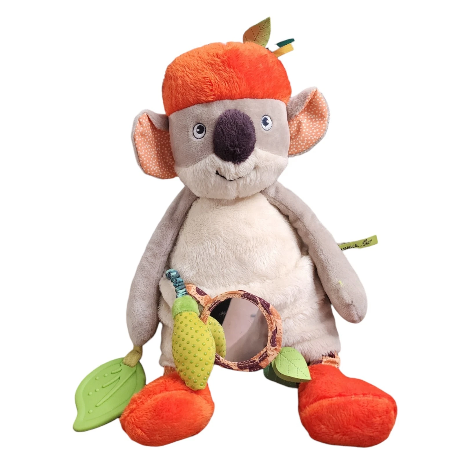 Moulin Roty France - Koco Baby Activity Koala - Sensory Crinkle Soft Bell Rattle