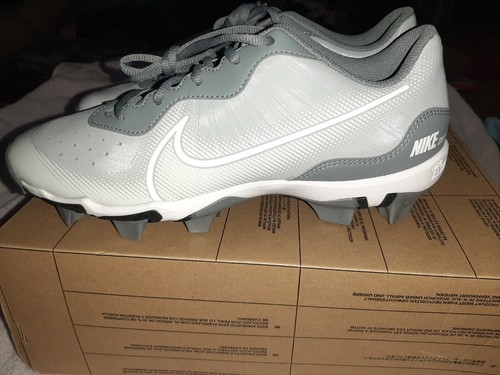 Men's Nike Alpha Huarache 4 KYSTN Baseball Cleat Wolf Grey/White-Cool Grey - Picture 3 of 6