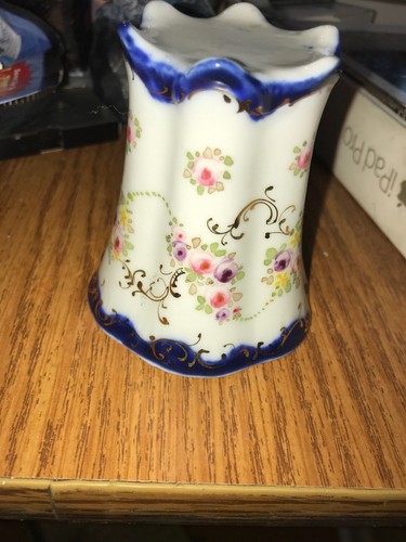 RARE ANTIQUE VTG CUP WITH FLOWERS GOLD RIM GERMAN? FLOWER SHAPED BOTTOM & TOP - Picture 9 of 12