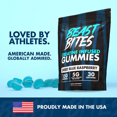 BEAST BITES Creatine Monohydrate Creapure Gummies 5 Gms150 Chewable Gummies
