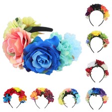 Flower Headband Head Garland Hair Band Crown Wreath Festival Boho Hippy Bea i