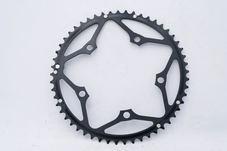 NOS FSA CHAINRING 53t 130 9 SPEED ROAD RACING BIKE BICYCLE OLD OUTER BLACK - Image 3 of 3