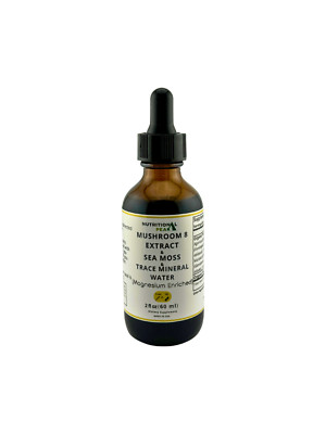 Nutritional Peak Mushroom 8 Extract & Sea Moss Drops & Trace Mineral Water