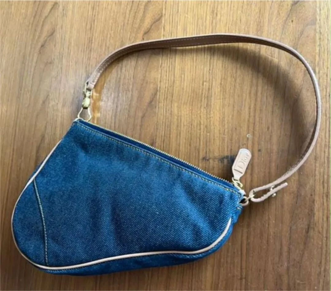 Christian Dior Denim Saddle Pochette