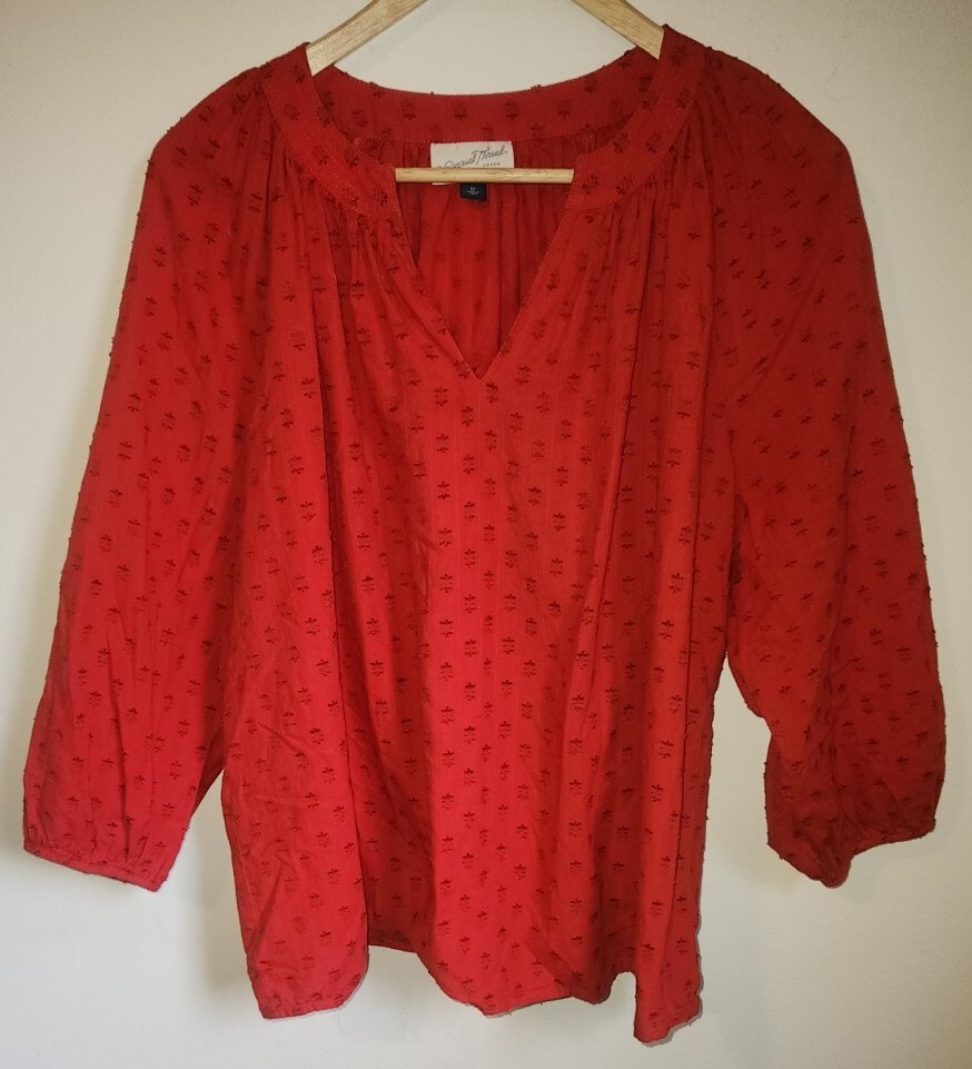 Universal Thread Embriodered Peasant Blouse, Wome… - image 1