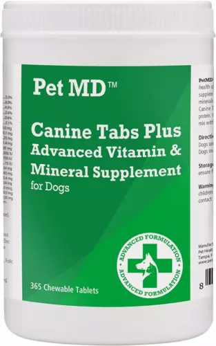 Pet MD - Canine Tabs Plus 365 Count - Advanced Multivitamins for Dogs -... 
