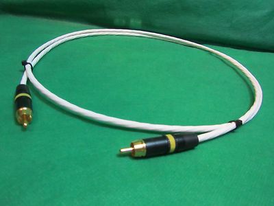 1 FT SILVER PLATED AUDIOPHILE INTERCONNECT S/PDIF RCA DIGITAL CABLE.