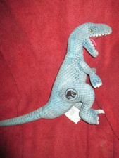Jurassic Park World Blue T-Rex Velociraptor Dinosaur Plush Stuffed Animal 24  