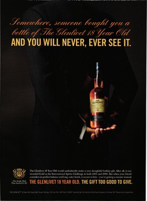 The Glenlivet 18 Year Old Print Advert The Gift Too Good To Give.