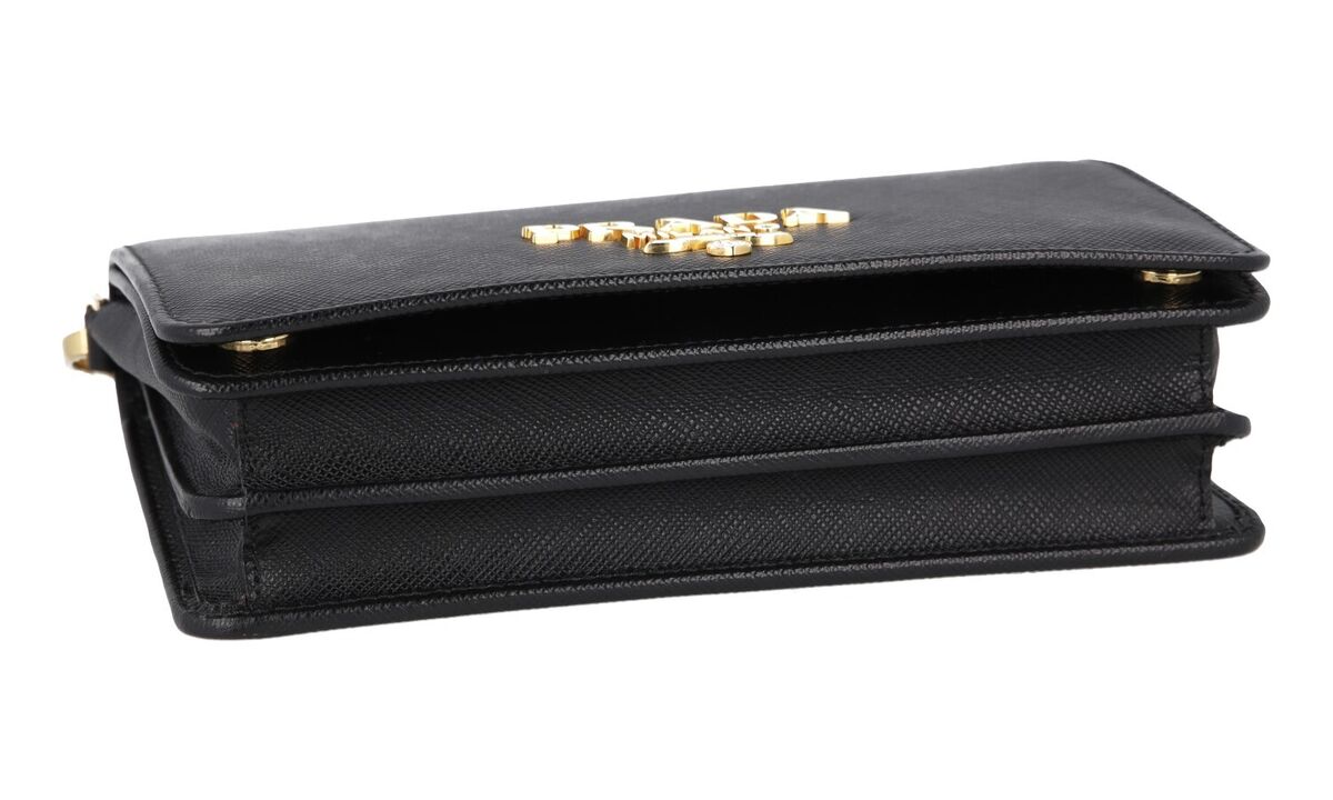 PRADA SAFFIANO SHOULDER BAG HANDBAG 1BP006 BLACK LEATHER NEW PRADA SAFFIANO SHOULDER BAG HANDBAG 1BP006 BLACK LEATHER NEW