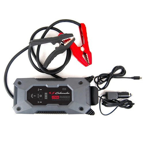 Schumacher SL1669 1750 Peak Amp 12V Rugged Lithium Jump Starter & USB Power Pack