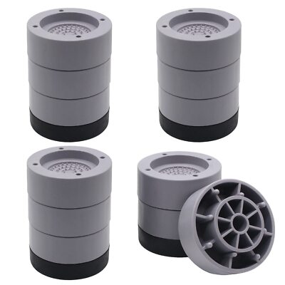 Round Furniture Risers (Set of 4) Heavy Duty Bed Risers Lifts Height 1'', 2'', ...